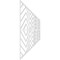 Ekena Millwork Set of Four Panels for 94 1/2"W x 36 1/4"H Genoa Fretwork Wainscot Wall Paneling WPKP18X01X47GNA - alternate 2